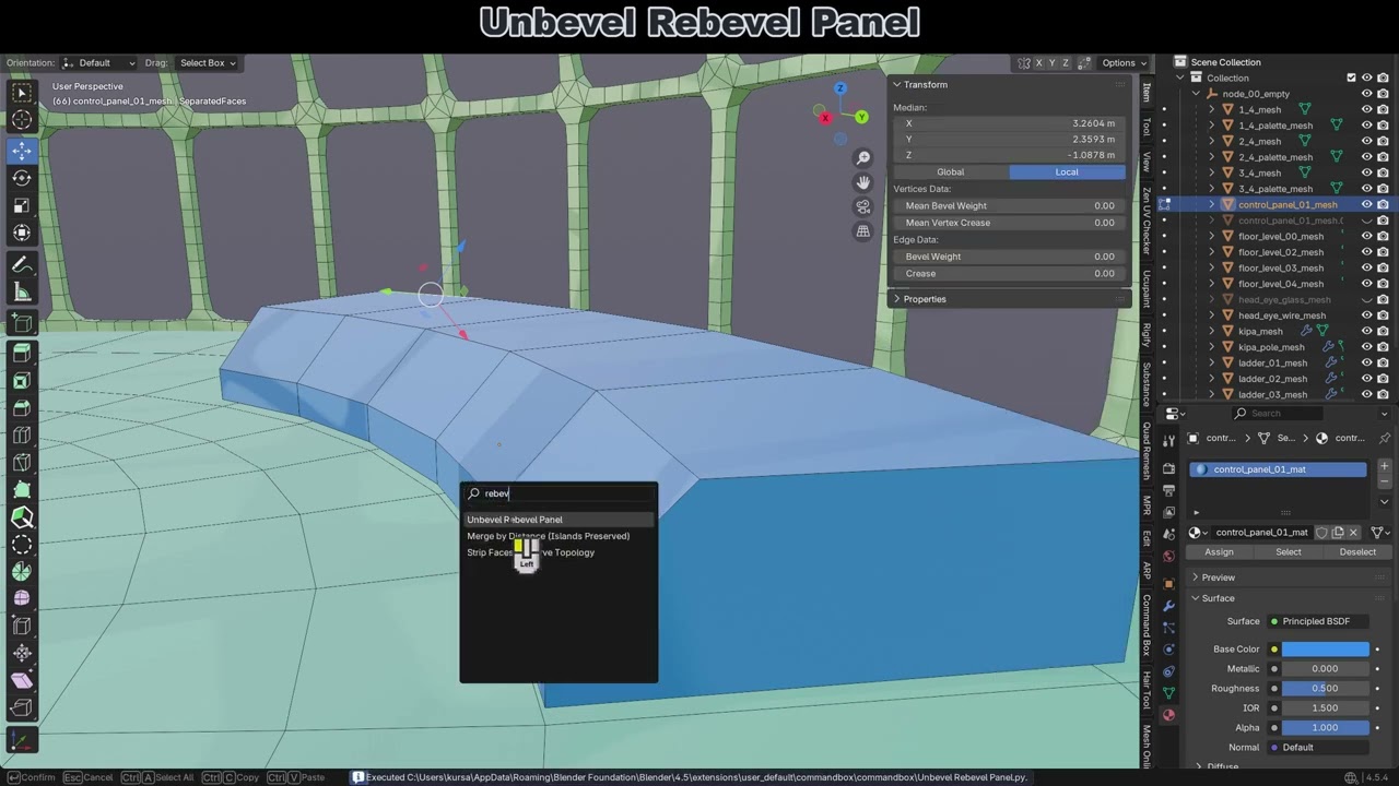 Unbevel / Rebevel Mesh in Blender | Commandbox