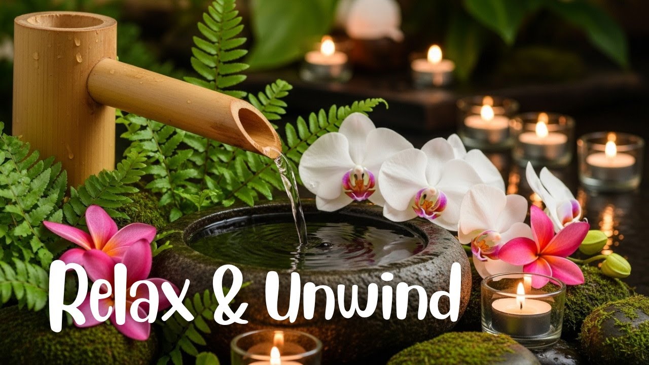 Calming Piano Melodies with Water Flow for Insomnia Relief