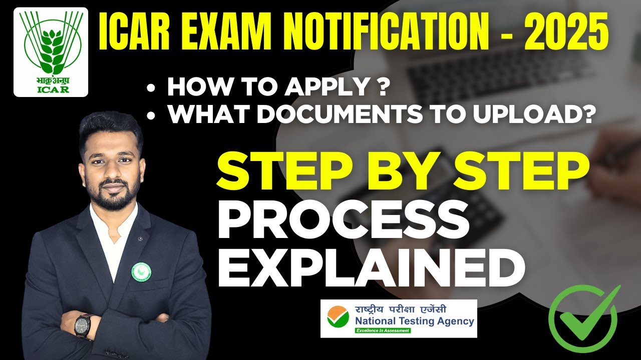 How to fill the form/apply for ICAR PG/PhD Exam 2025 | Step by Step guide by Hariprasad sir