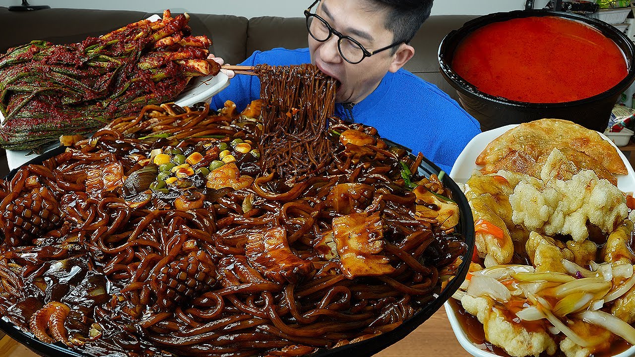 ASMR MUKBANGㅣBlack bean noodles & TangsuyukㅣEATING SHOW