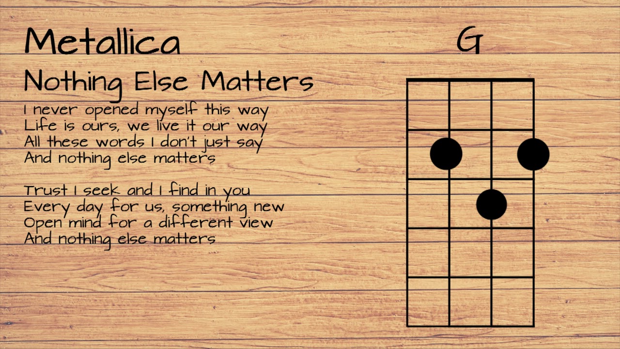 Metallica - Nothing Else Matters UKULELE TUTORIAL W/ LYRICS