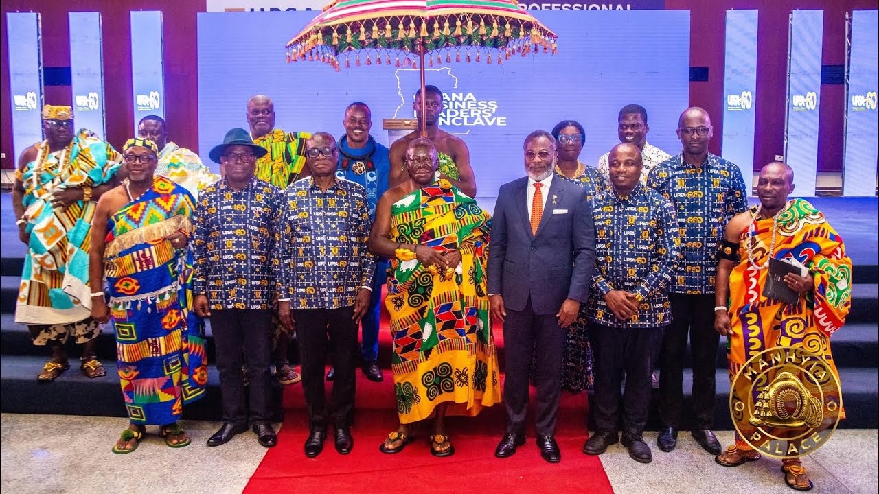 Otumfuo Osei Tutu II attended the Ghana Business Leaders&rsquo; Conclave at the University Accra (UPSA)