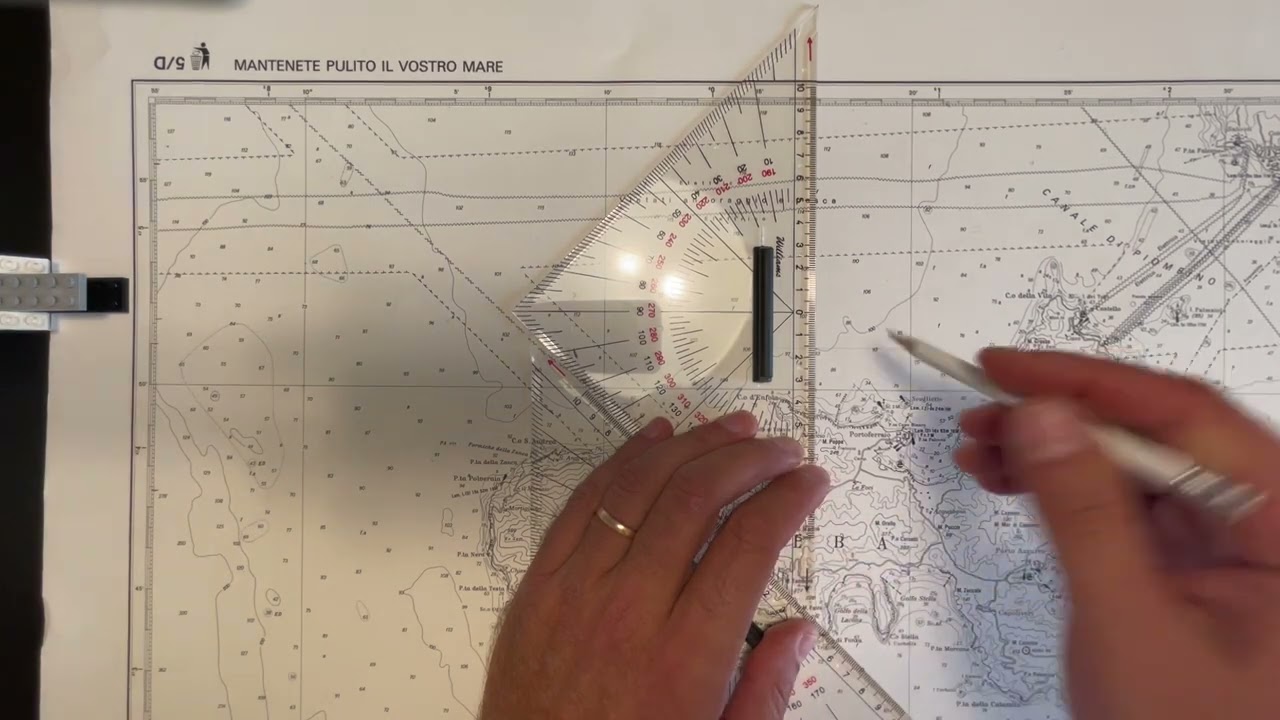 Nuovo esame patente nautica - esercizio 5.1.1-1 n°1 - correnti - carteggio oltre 12 miglia (2022)