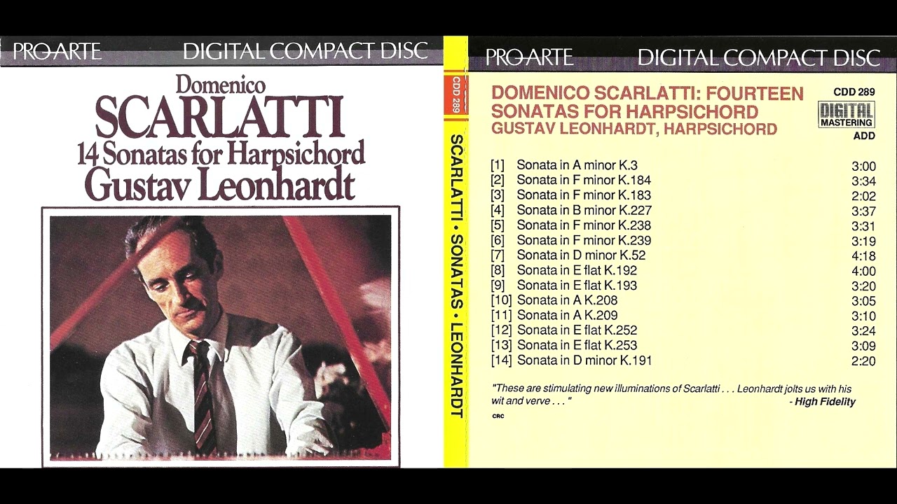 ☉ Domenico Scarlatti | 14 Sonatas for Harpsichord | Gustav Leonhardt (1978)