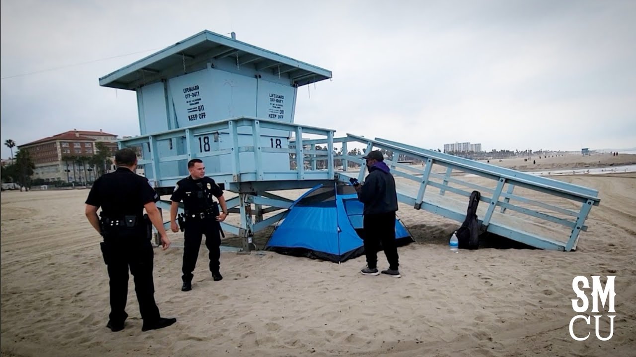 Police Enforce Camping at Beach