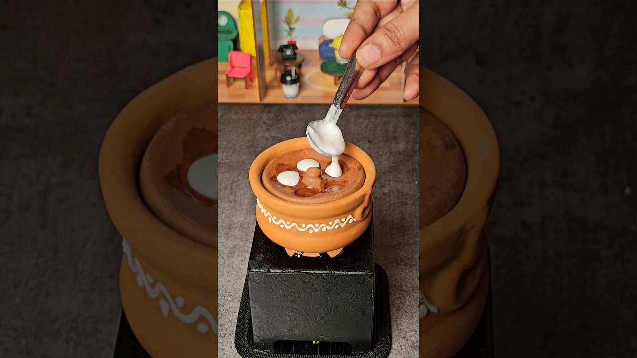 miniature idli in mud pot | idli | mini kitchen | #ytshortsviral | trendingnow  | dosai | vada