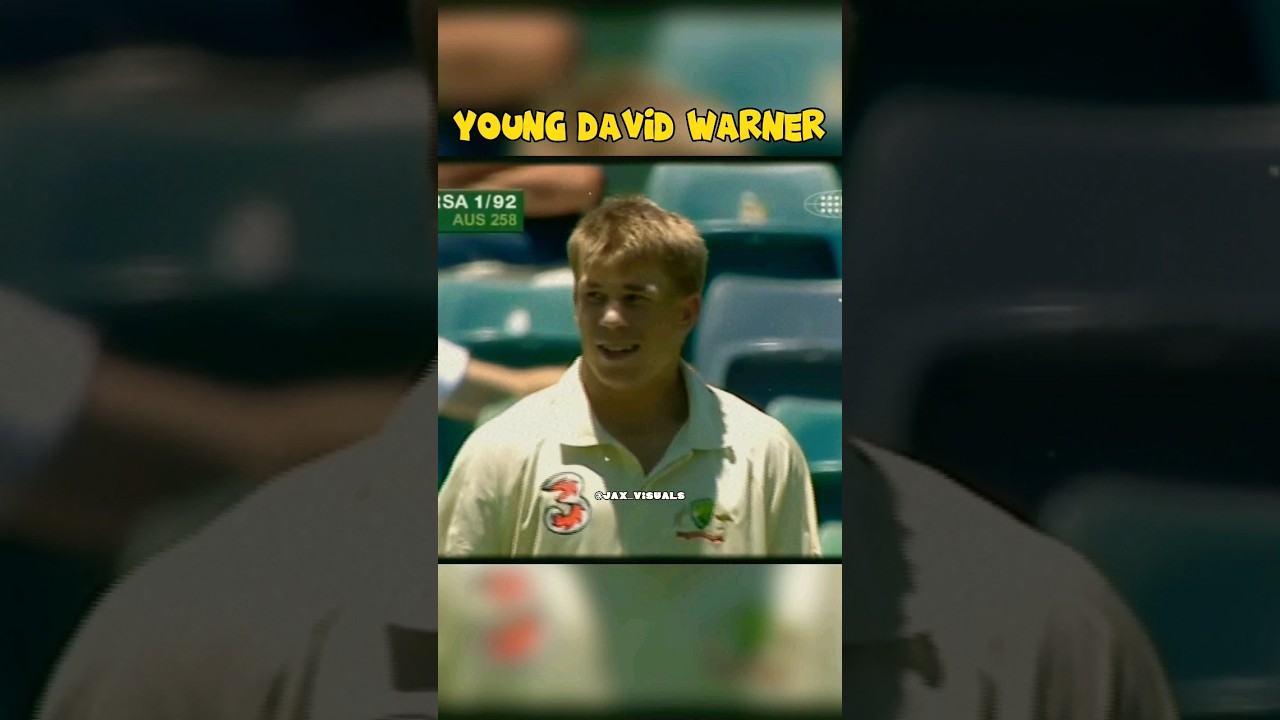 young David Warner 1st international appearance | #shorts #cricket #davidwarner