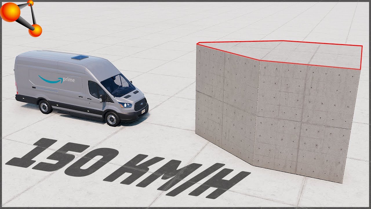 FORD TRANSIT vs WEDGE! 150 Km/H CRASH TEST! - BeamNg Drive