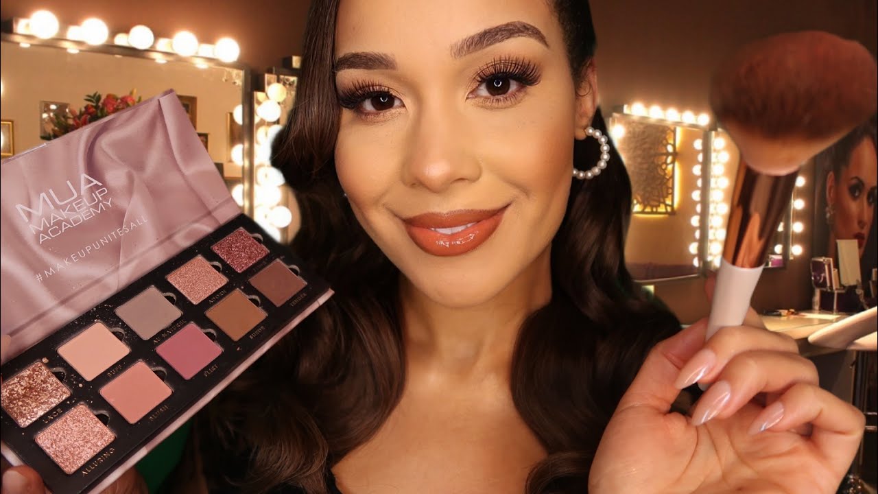 ASMR Makeup Artist Does Your Christmas Party Makeup |Cozy Role-play W/ Layered Sounds