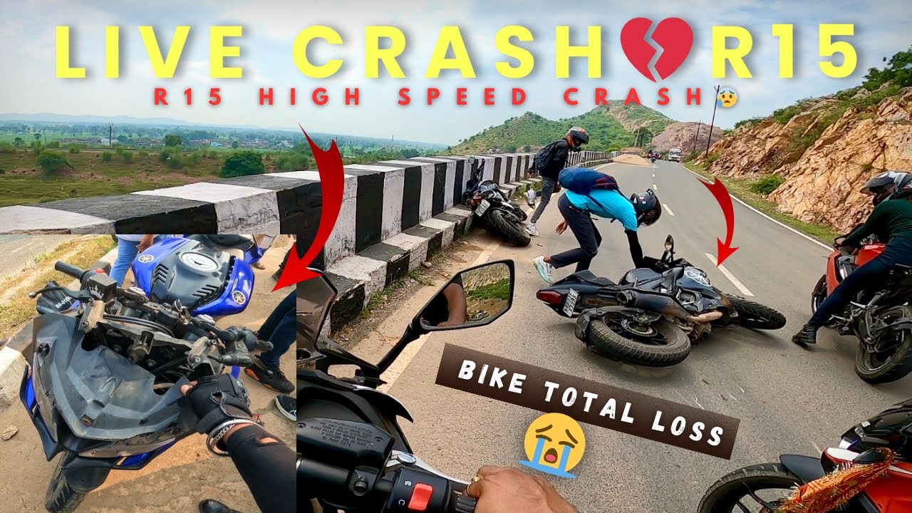 Yamaha R15 V4 Live Accident😨 || Yamaha R15 Live Crash 🤯 || #crash #r15