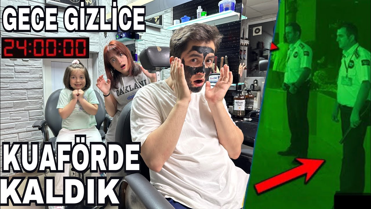 GECE GİZLİCE KUAFÖRDE KALMAK !! ( KORKTUK ) ZEYNEP HİRANUR 24 SAAT