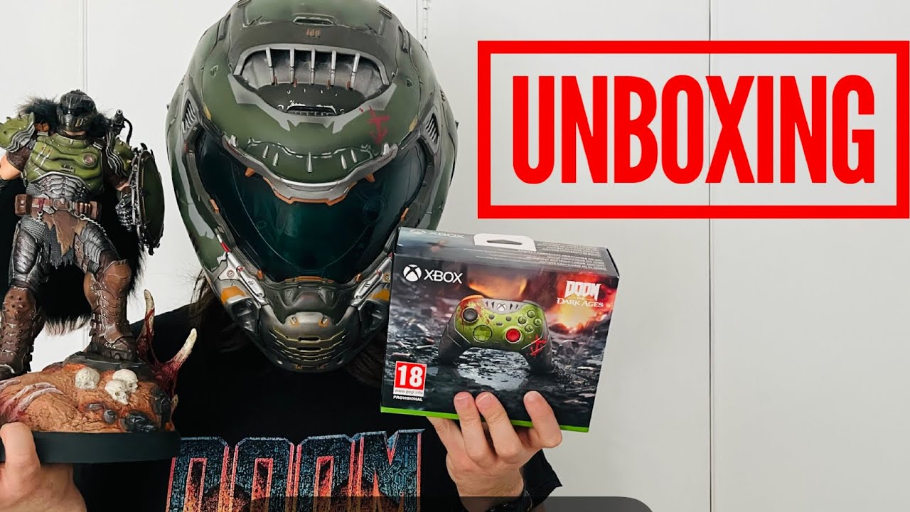 Unboxing DOOM The Dark Ages - Edición coleccionista - Mando Xbox