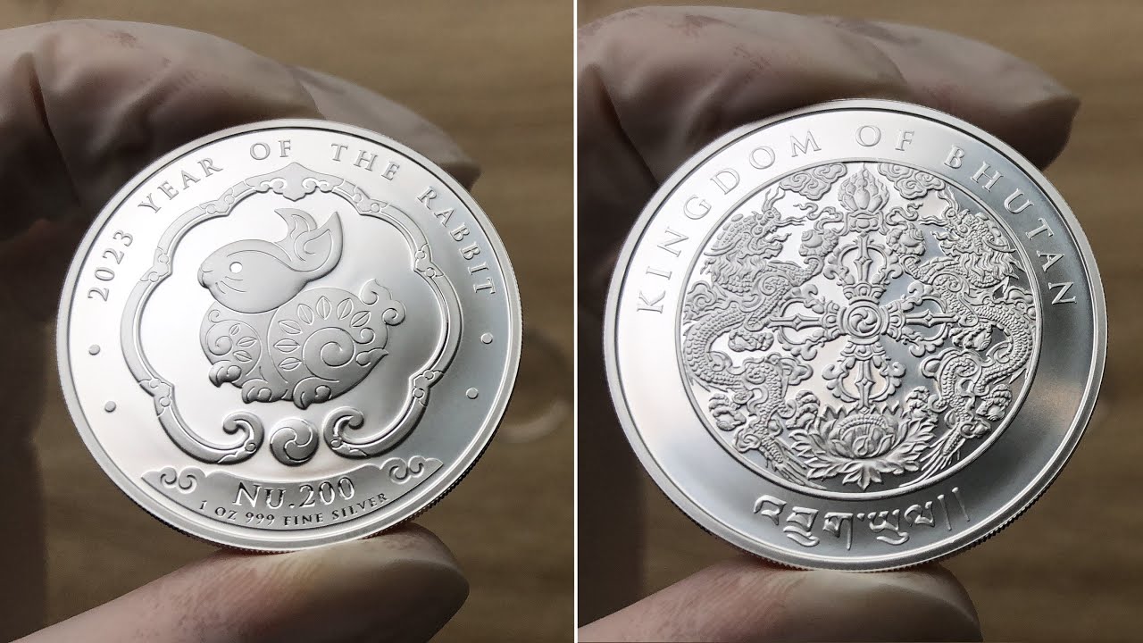 2023 Kingdom of Bhutan Lunar YEAR OF THE RABBIT 1oz Silver Bullion Coin.