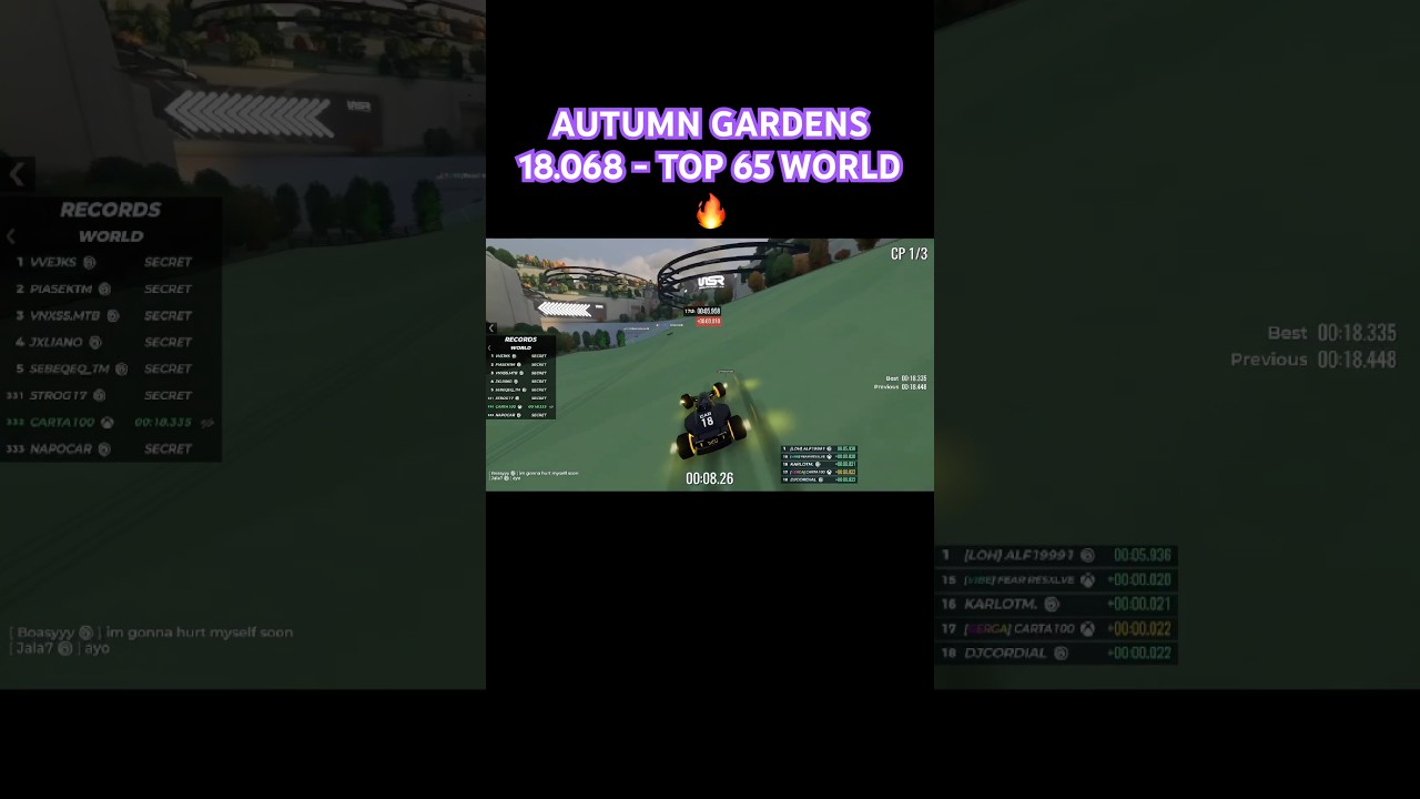 TOP 65 WORLD 🔥 AUTUMN GARDENS &ndash; 18.068 | Trackmania Weekly Shorts Week 42