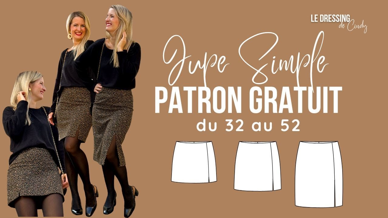 PATRON GRATUIT JUPE SIMPLE TUTO COUTURE LE DRESSING DE CINDY