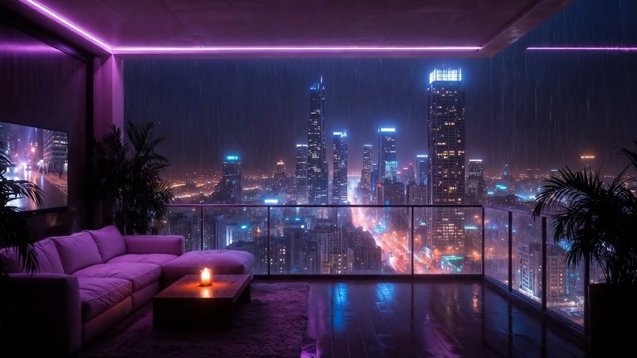 🌙 Late Night Balcony Lofi Music / Chill Hop / Neo Soul / Rainy Night / Stress Relief | Playlist #2