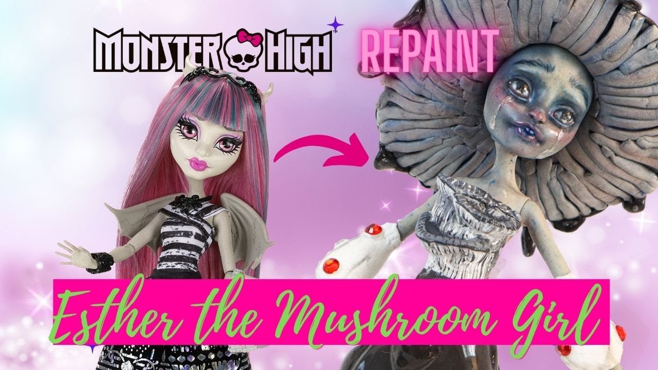 Did I just make the slimiest OOAK Doll ever? MAKING MY MUSHROOM GIRL DOLL / Repaint by Middle Rabbit