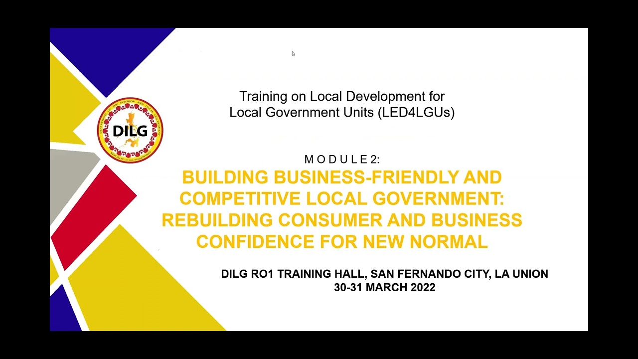 Training on Local Develepment for Local Government Unit (LED4LGUs) Day 6