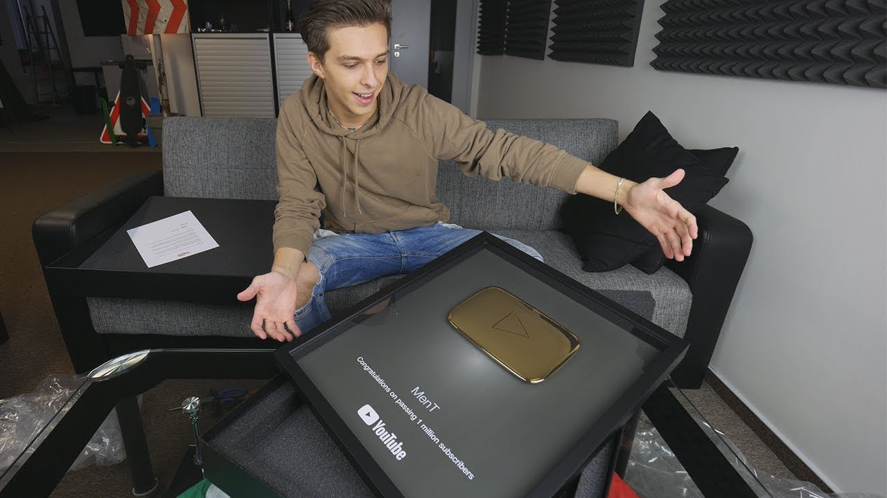 Můj GOLD BUTTON za milion odběratelů!