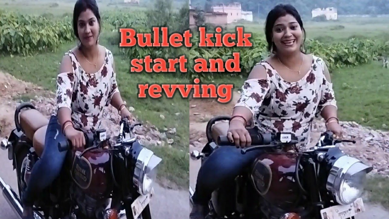 kick start Royal Enfield  bullet bike // Revving Royal Enfield bike🥰👍👌