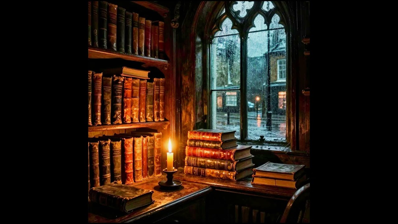 Lo-Fi Ancient Library Room on a Rainy Day | Deep Focus Ambience for Study & Work