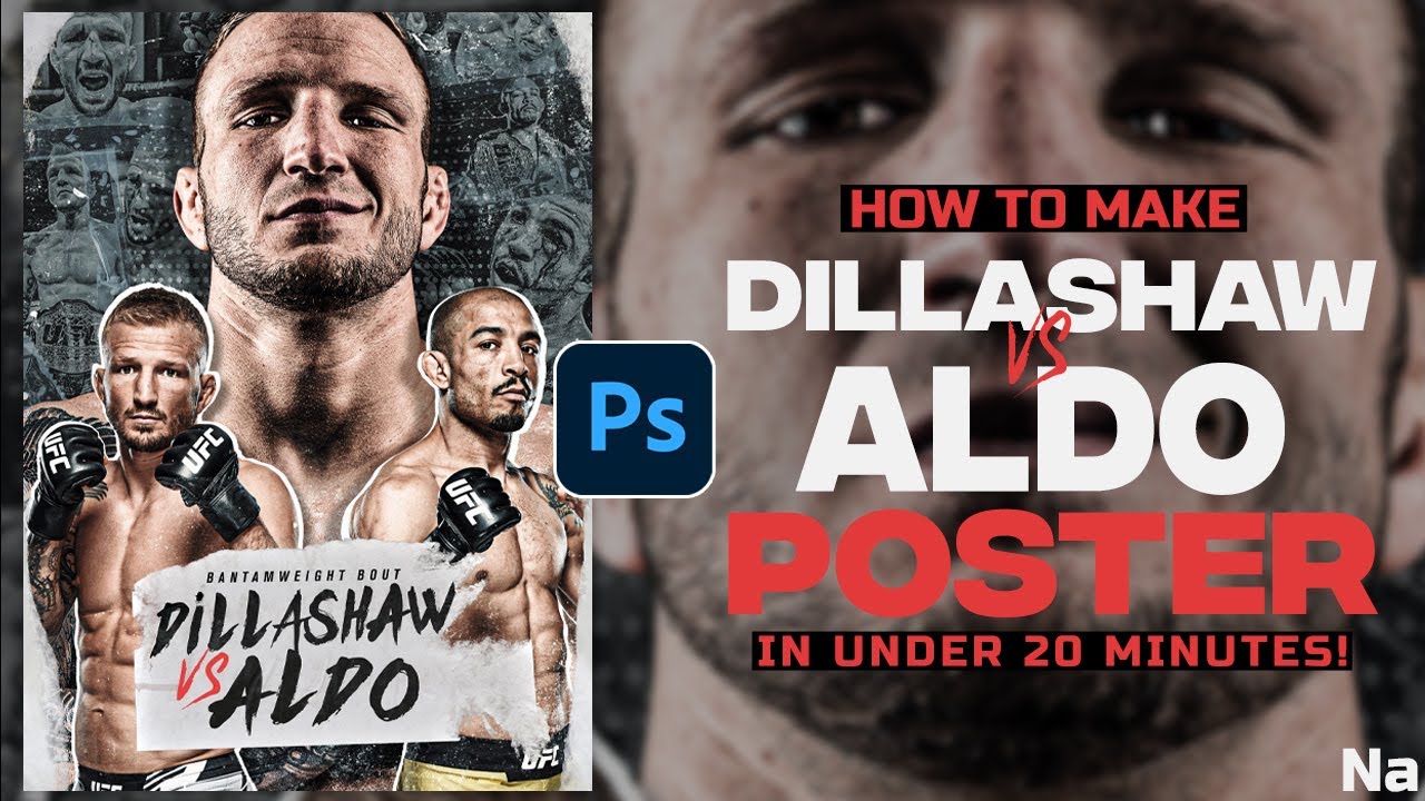 How To Create a UFC Poster In under 20 Mins! | Dillashaw vs Aldo