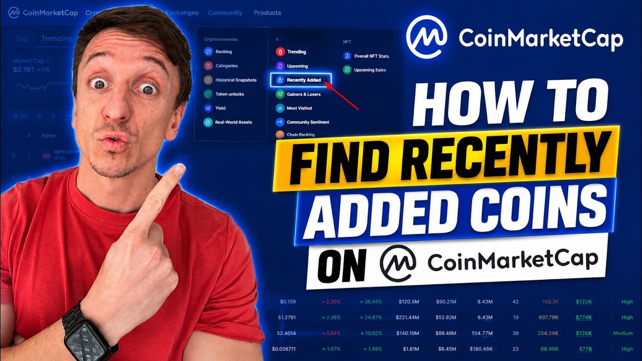 How To Find Recently Added Coins On CoinMarketCap