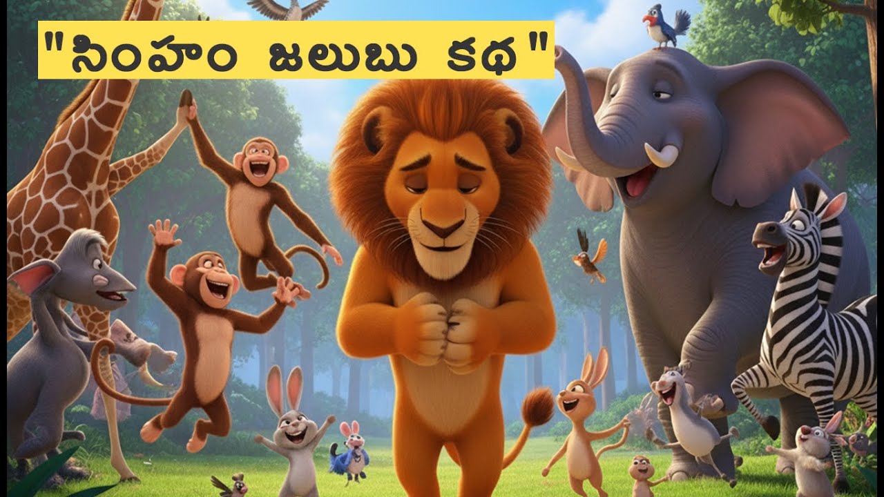 🦁🤧సింహం జలుబు కథ | 🦁🤧 The Lion’s Cold – A Funny Jungle Story for Kids | #kidsanimation #comedy