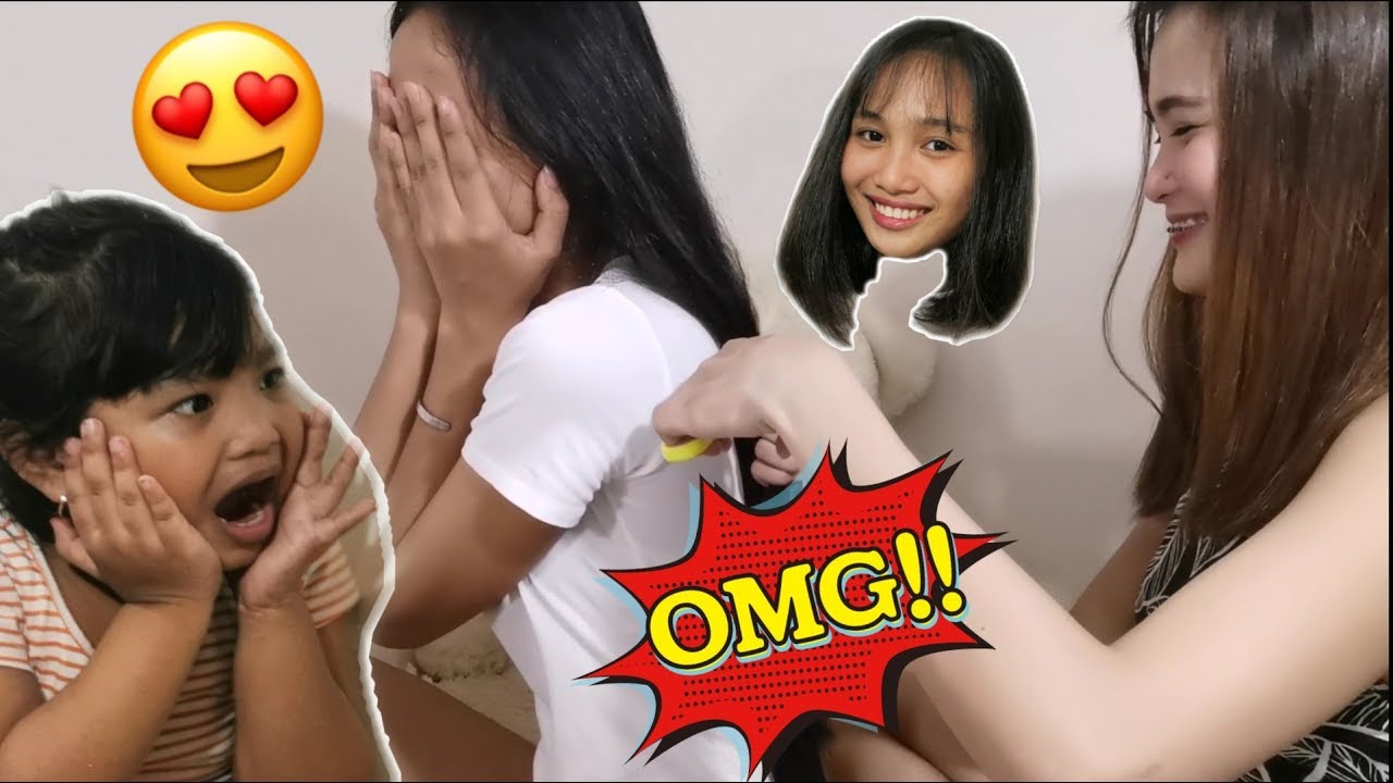 I CUT MY SISTER'S HAIR FOR A CAUSE (13 inches long) | MJD