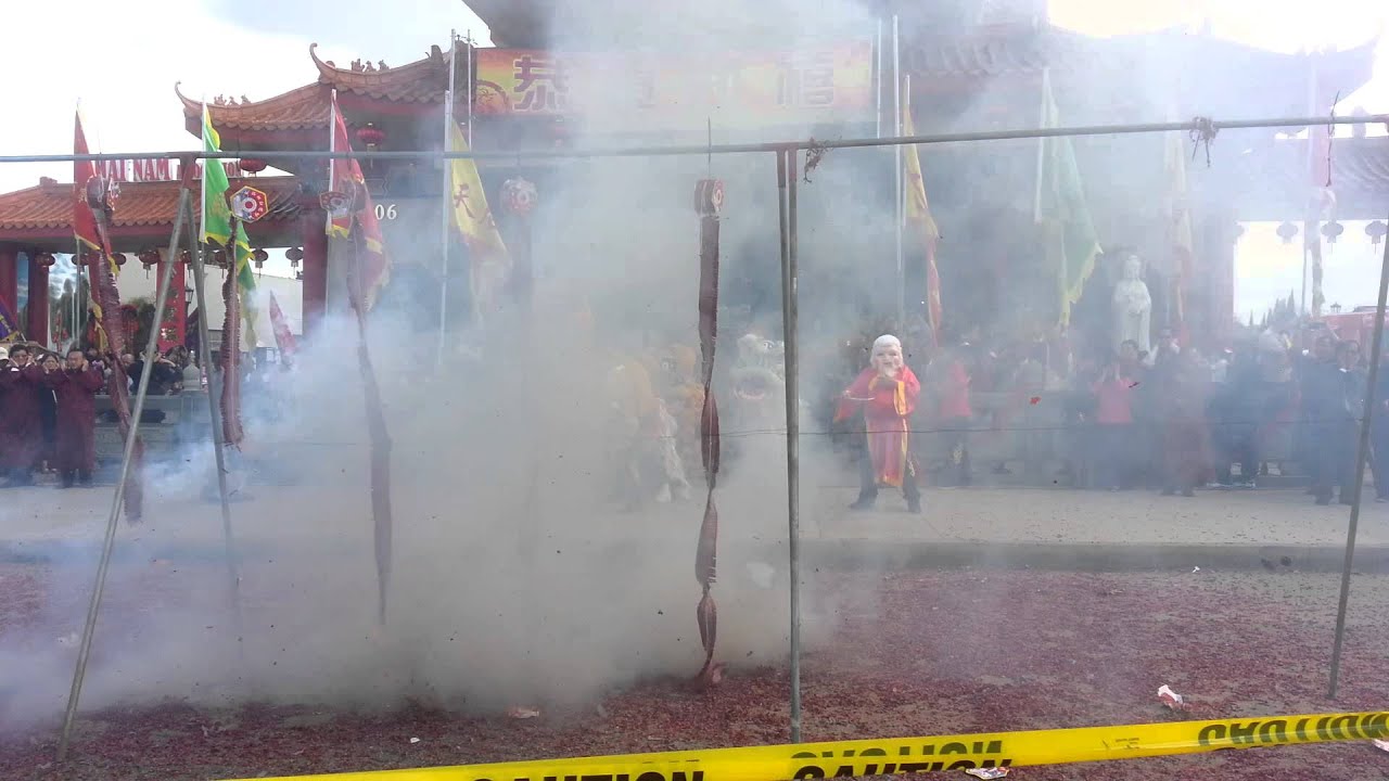 Chinese New Year 2014 Firecracker at Hainam Association of So Cal