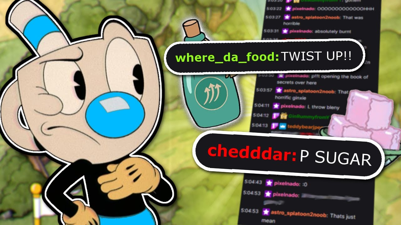 Cuphead 300%, но зрители выбирают мою экипировку