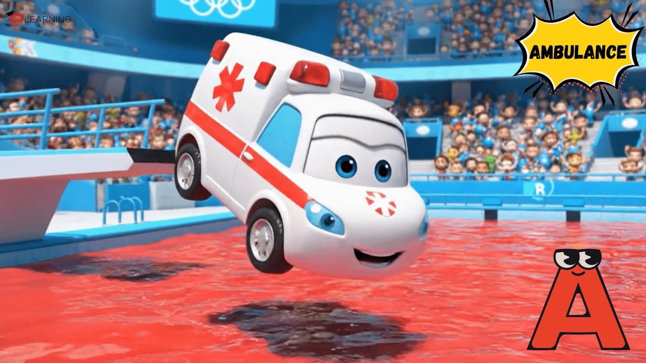 A to Z Vehicles for Kids | ABC Transport Color Transformation Animation | UZR Learning #abcd