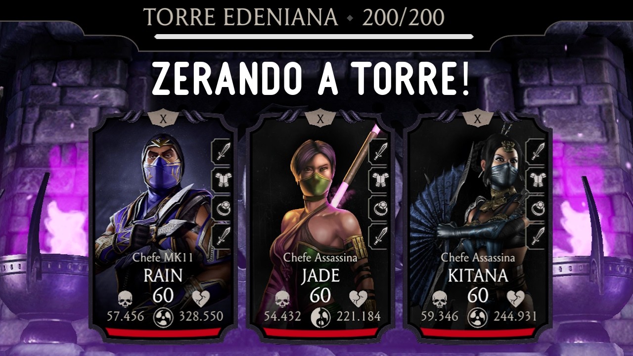 Zerando a Torre | Torre Edeniana Chefe 200 Final com Ouros e Diamantes + Recompensas | MK Mobile