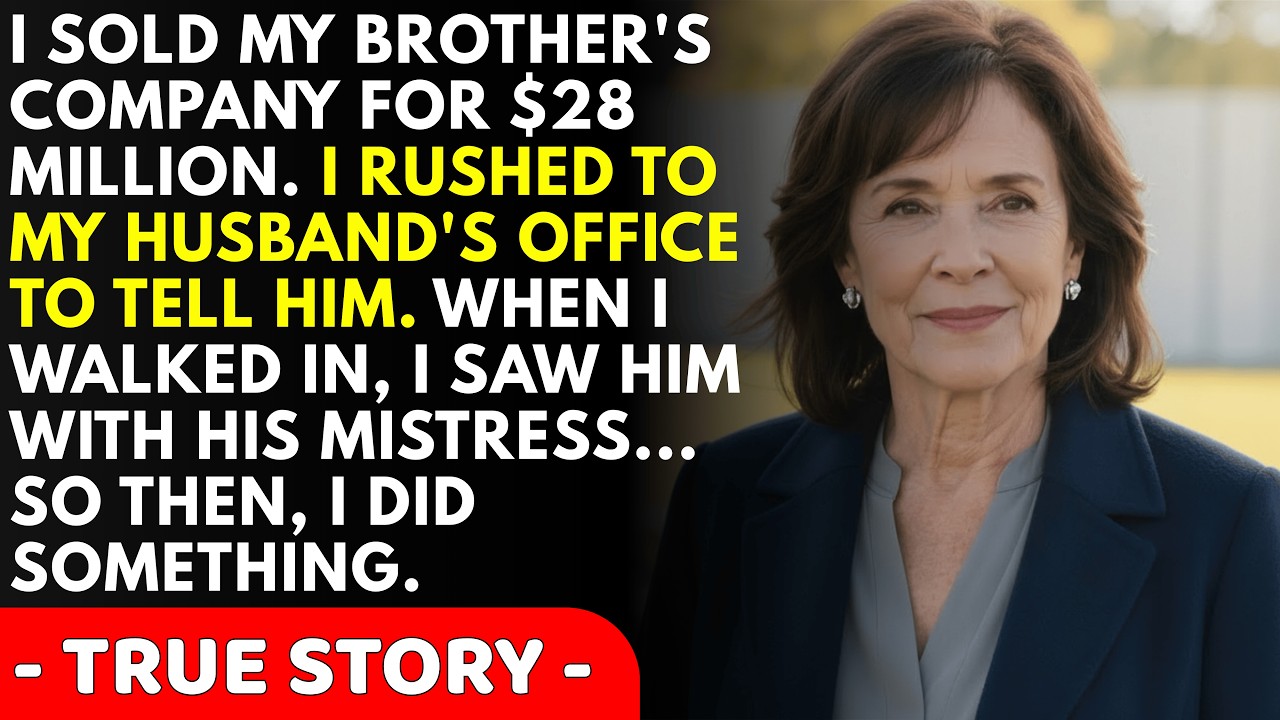I sold my brother's company for $28 million. I rushed to my husband's office to tell him. When I...