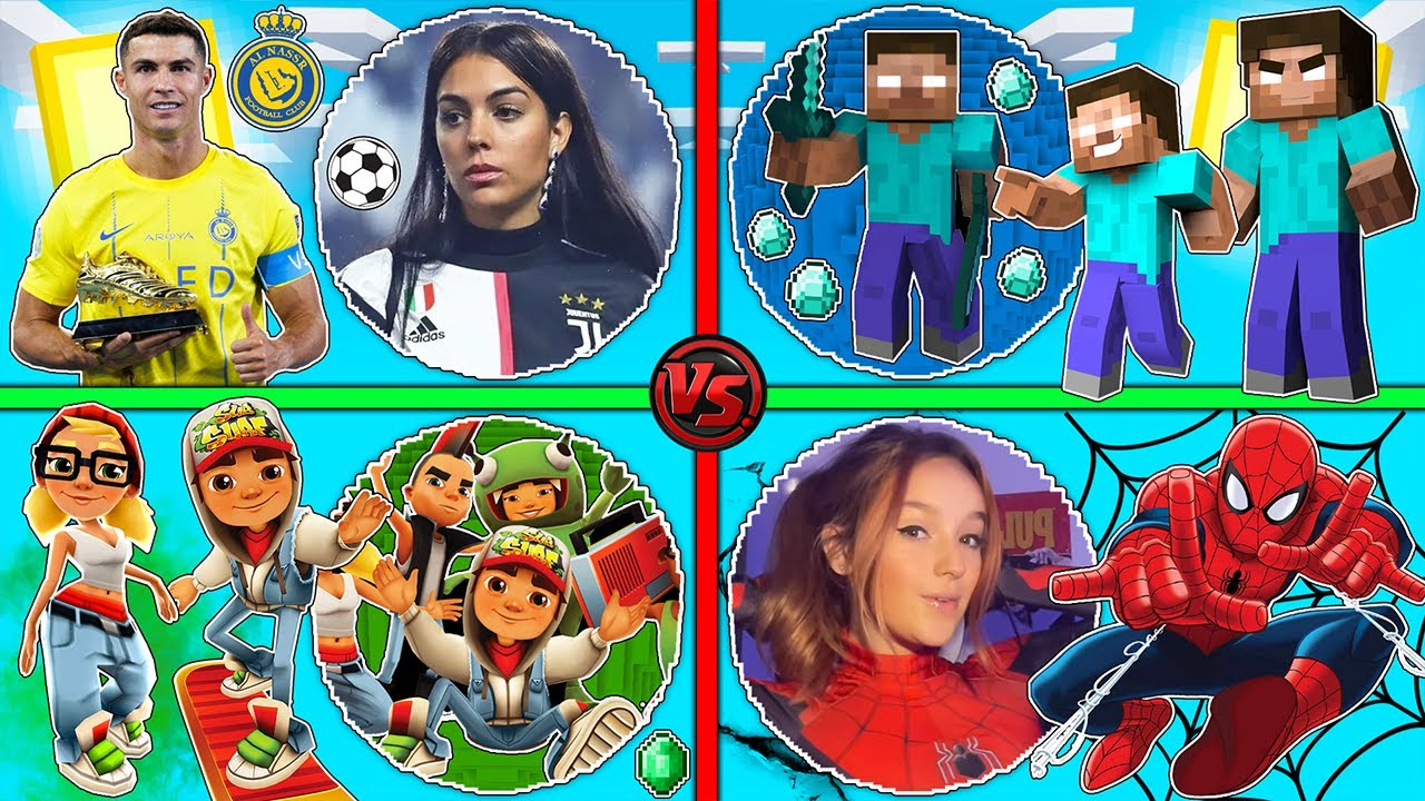 فلم ماين كرافت : كوكب عائلة سبايدرمان ضد رونالدو cr7 ضد سابوي ضد الهيروبراين !!؟ 🔥😱