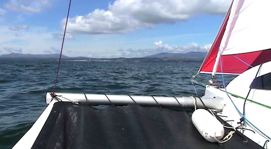 Sailing ASTUS 20.2S trimaran in Cardigan Bay