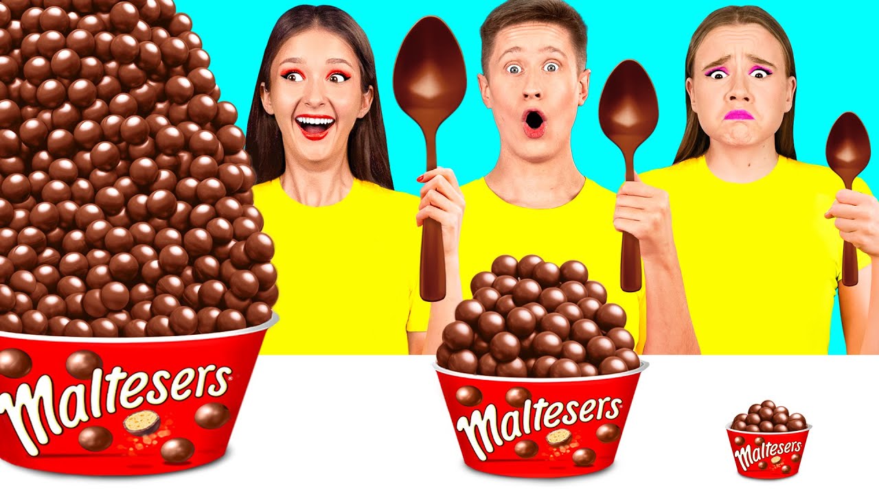 Большая, Средняя или Маленькая Тарелка Челлендж | Съедобная Битва от Crazy DO