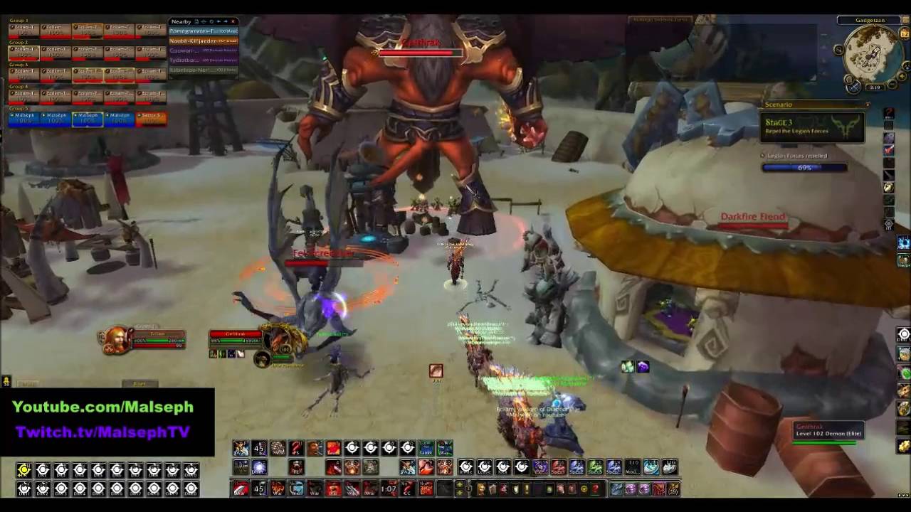 Multiboxer Ecilam, Killing Horde during Legion Prepatch Invasions (Legion Prepatch)