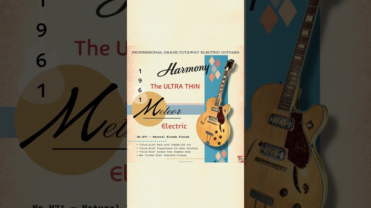 SLT Vintage 1961 Harmony H71 Meteor NECK Pickup Vintage Guitar Demo