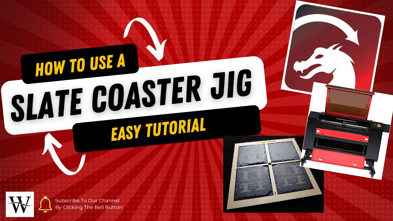How to Make Slate Coasters using a Laser Coaster Jig, Lightburn and a Laser Engraver!