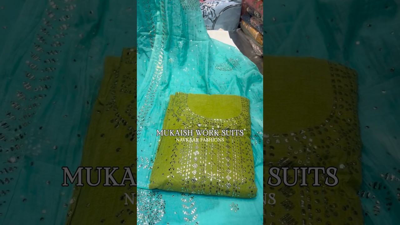 Mukaish Work Suit होलसेल रेट में Mul Chanderi Suit चांदनी चौक से Pita Work Suit #mukaishwork #suits