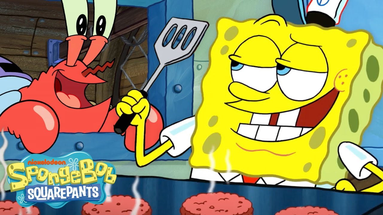 SpongeBob Cookin' on the Grill for 45 Minutes Straight 🍔 | @SpongeBobOfficial