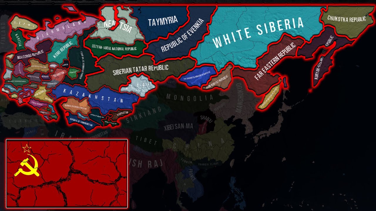 What if Soviet Union Balkanized in 1936 - Hoi4 Timelapse