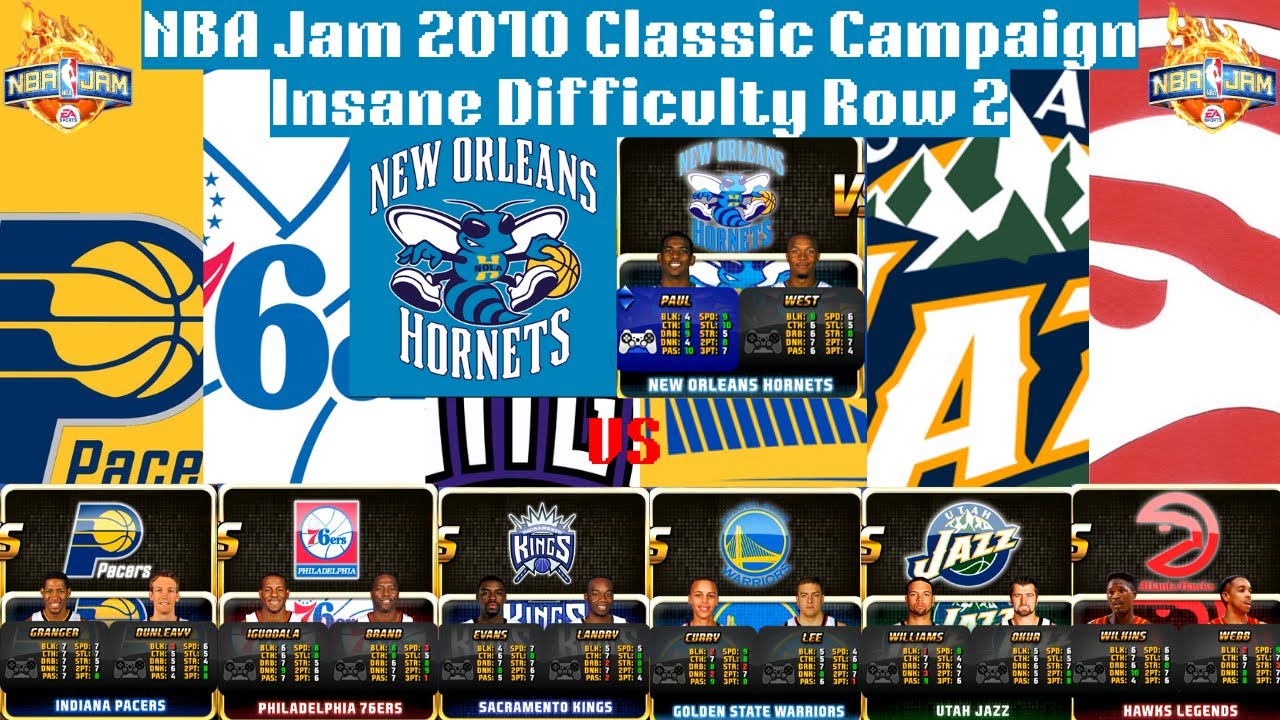 NBA Jam (2010) - Classic Campaign Row 2 Insane Difficulty NOH Playthrough | (NO Audio Music Only)