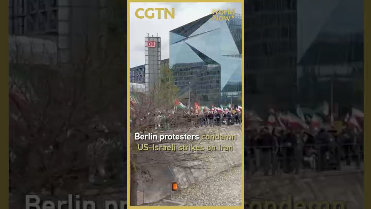 Berlin protesters condemn US-Israeli strikes on Iran #worldnow