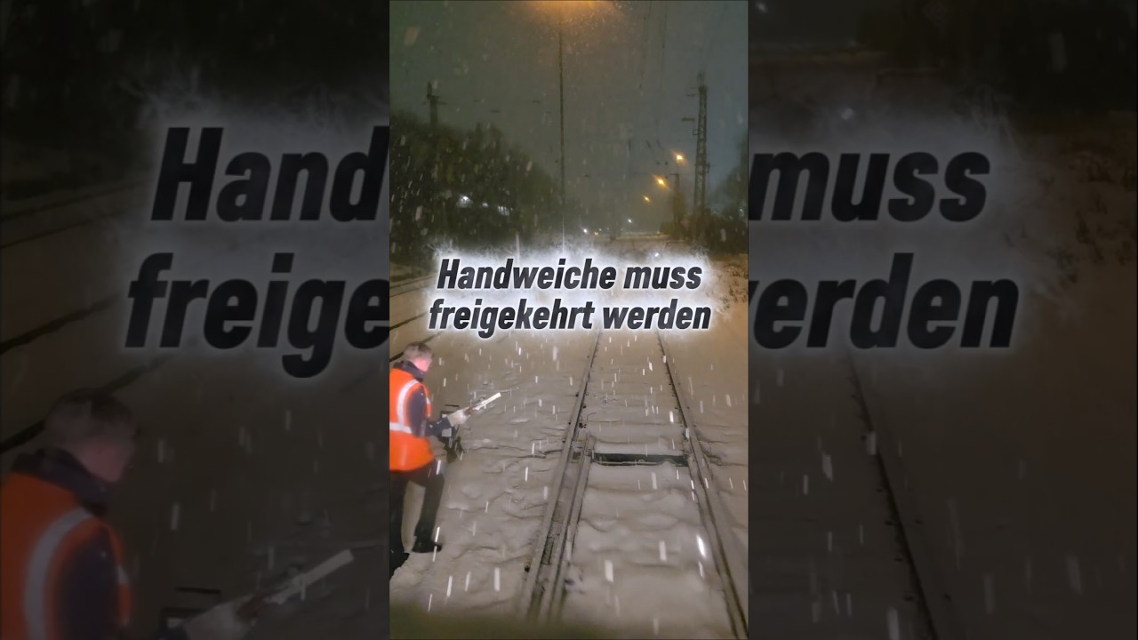 Handweiche muss freigekehrt werden