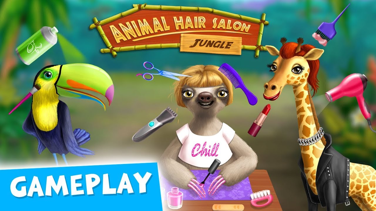 Tropical Adventures 🌴 Jungle Animal Hair Salon Gameplay | TutoTOONS