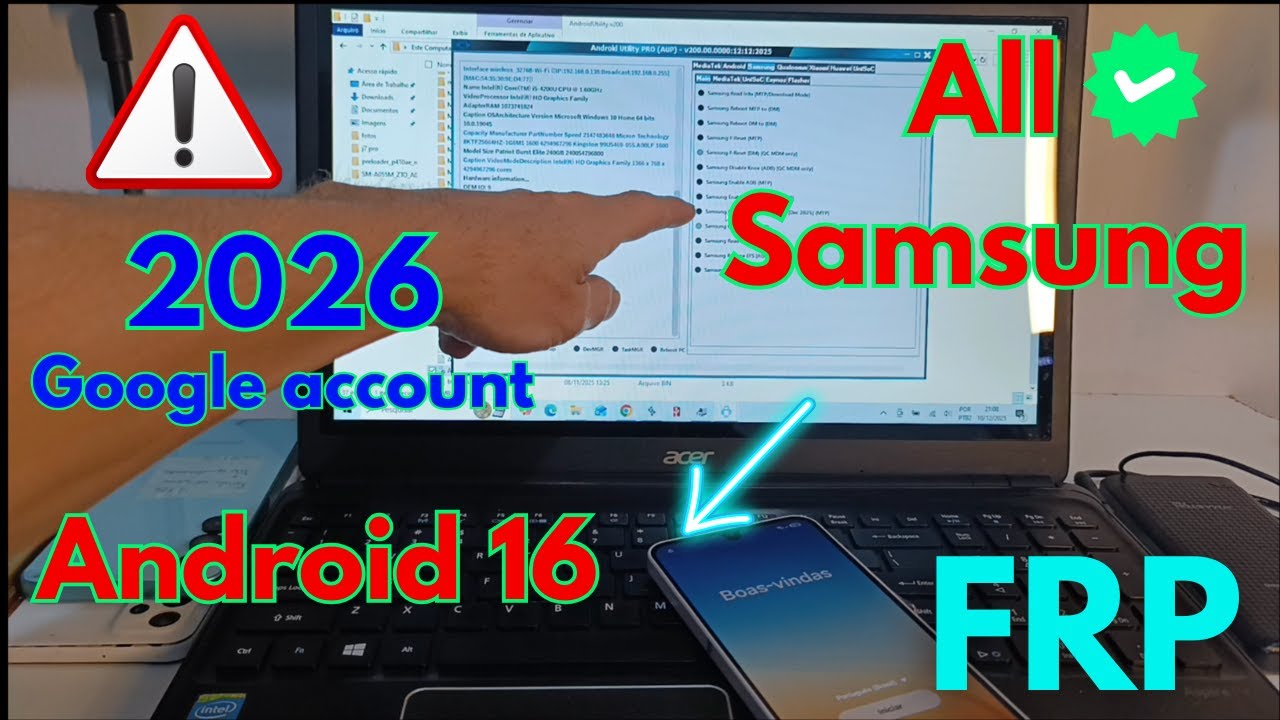 FRP ALL Samsung Android 16 - Unlock Google Account Free