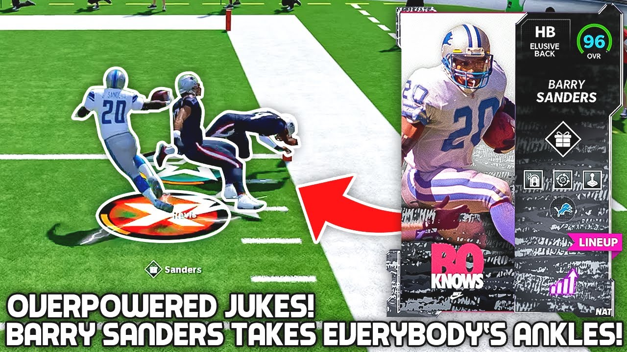 Barry Sanders TAKES EVERYBODY'S ANKLES! Overpowered Jukes! Madden 22