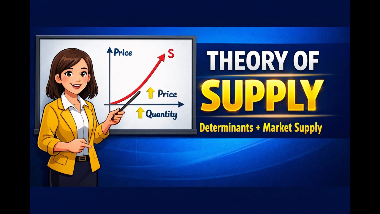 Theory of Supply Explained | Determinants, Individual & Market Supply Curve | Commerce